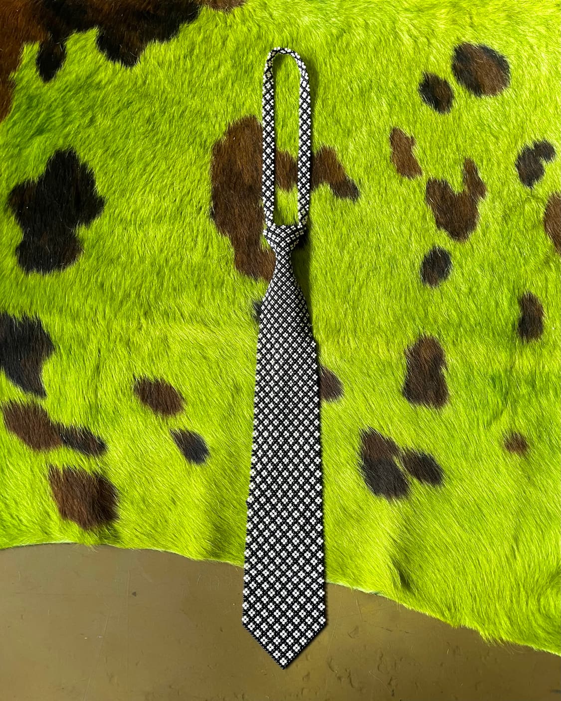 1960s Handmade Mods Pearl Beads Necktie 상품이미지5