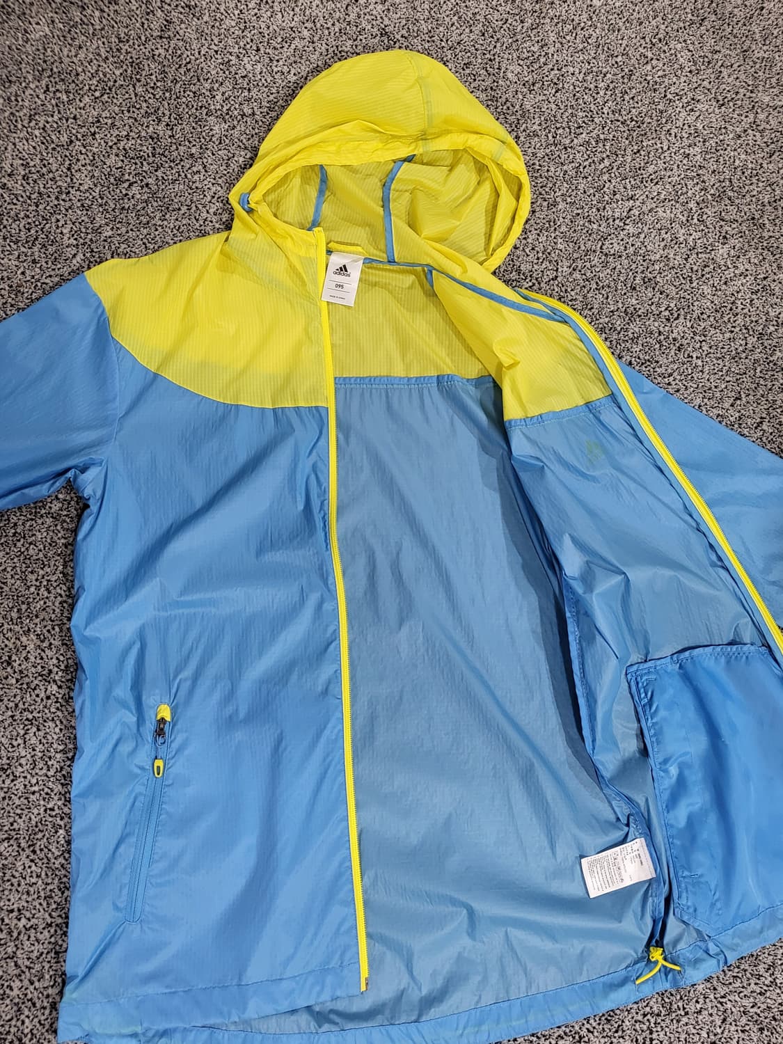 Adidas 블루·옐로우 바람막이 자켓 상품이미지5