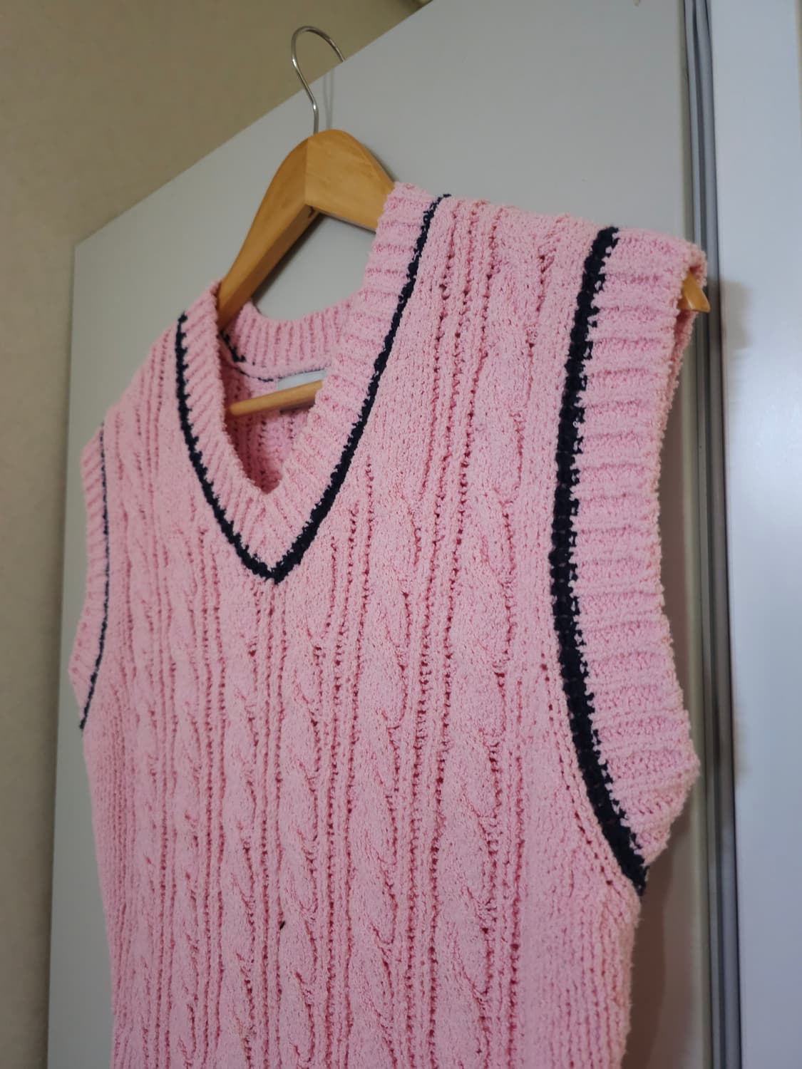 among 어몽 면 꽈배기 조끼 베스트 상품이미지2