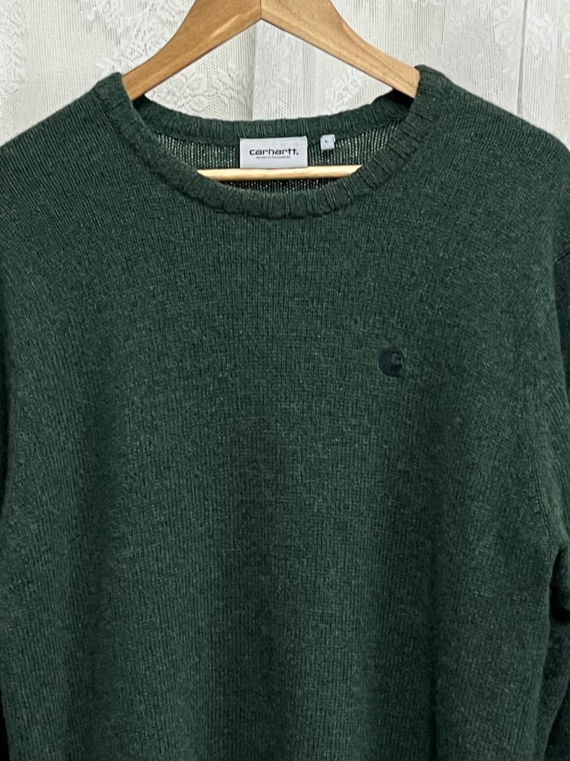 L) 칼하트 wip 울 100 니트 그린 상품이미지3