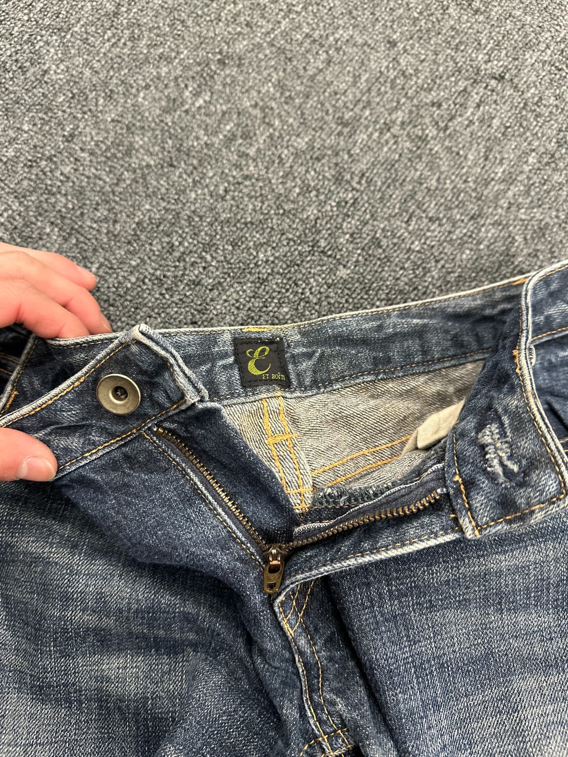 27) 재패니즈 빈티지 y2k 부츠컷 워싱 데님팬츠  상품이미지4