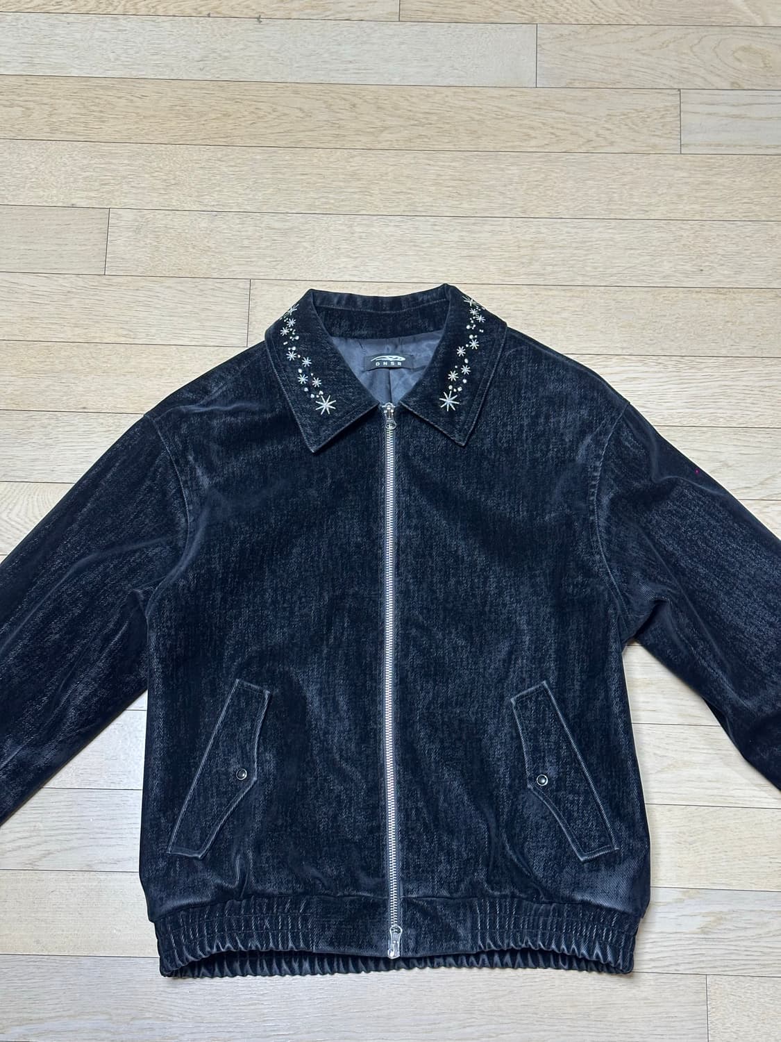 DNSR 엠브로이드 벨벳 데님 자켓 L 상품이미지6