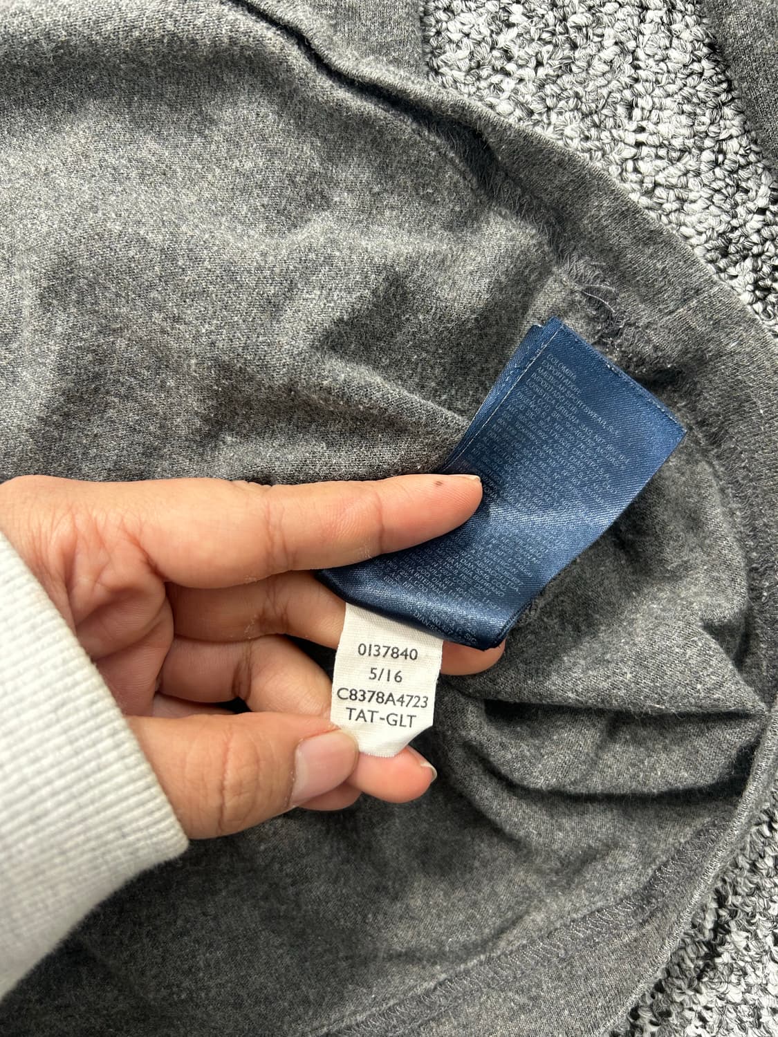 타미 힐피거 차콜 빅로고 롱 슬리브 M 상품이미지6