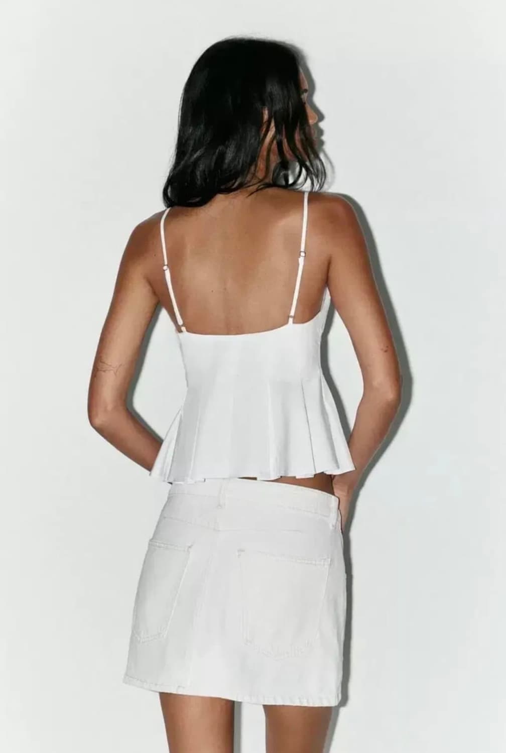 ZARA 자라 포플린 크롭트 탑, 자라 플레어 탑, 자라 플레어 나시 상품이미지6