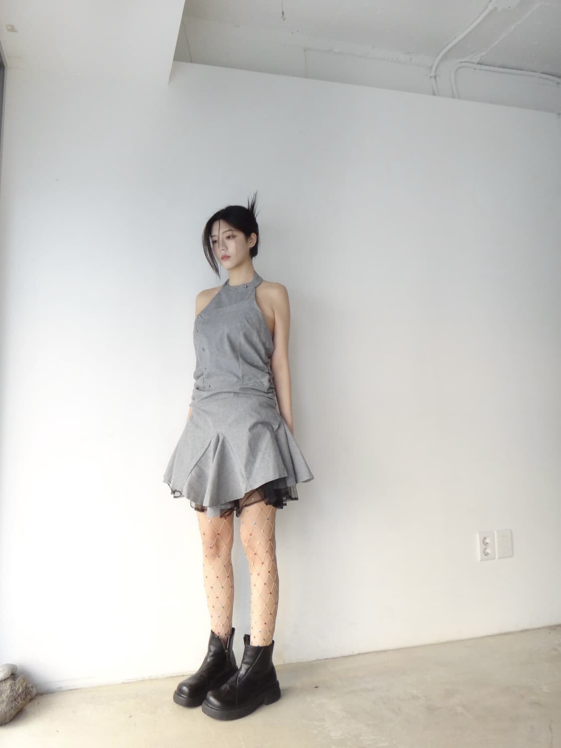 Halter feminine mini ops / grey 상품이미지1