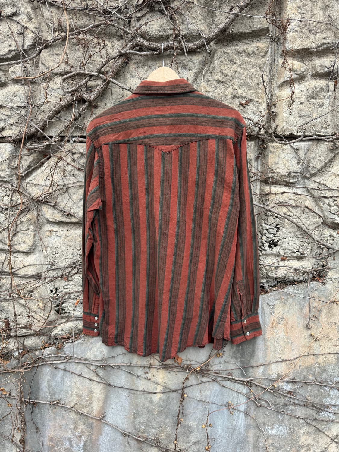 랭글러 빈티지 코튼 스트라이프 웨스턴 셔츠 상품이미지2