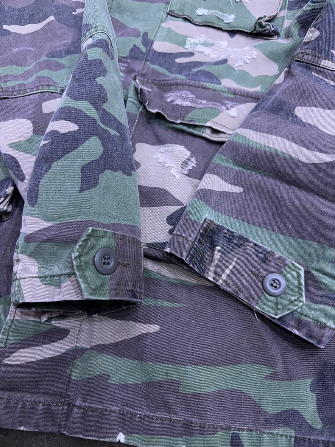 밀리터리 카모 BDU 빈티지 워크자켓 야상 M 상품이미지6