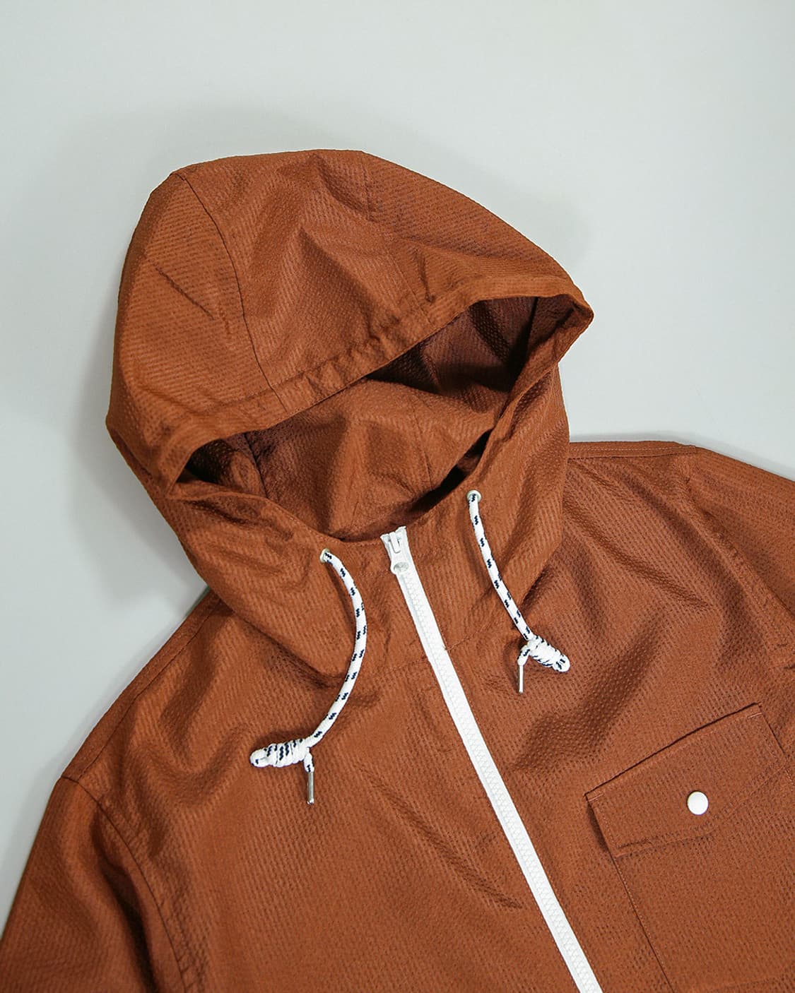 Coen Seersucker Zip Up Hoodie 상품이미지6