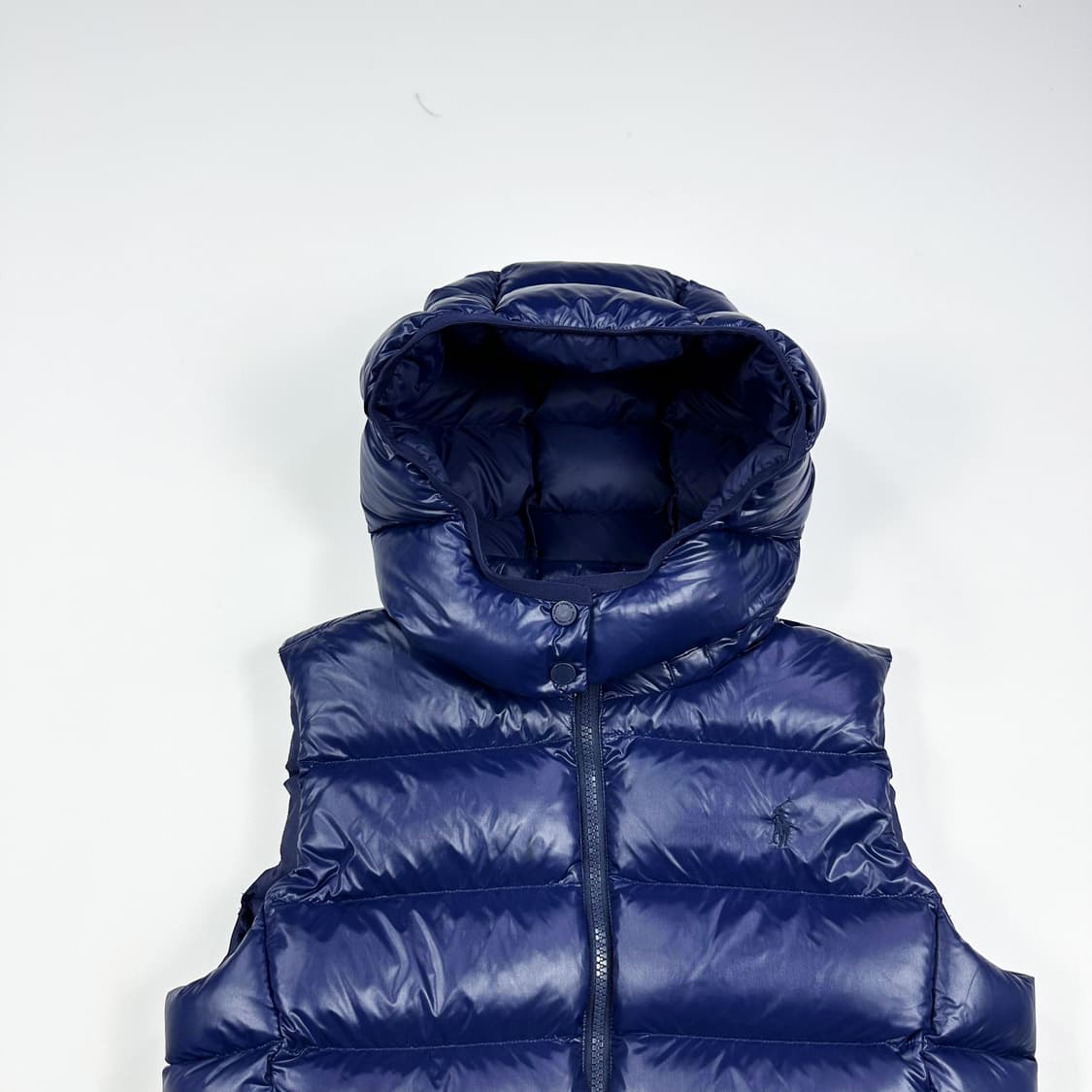 폴로 랄프로렌 걸즈 푸퍼 다운 패딩 조끼 네이비 걸즈XL 상품이미지2