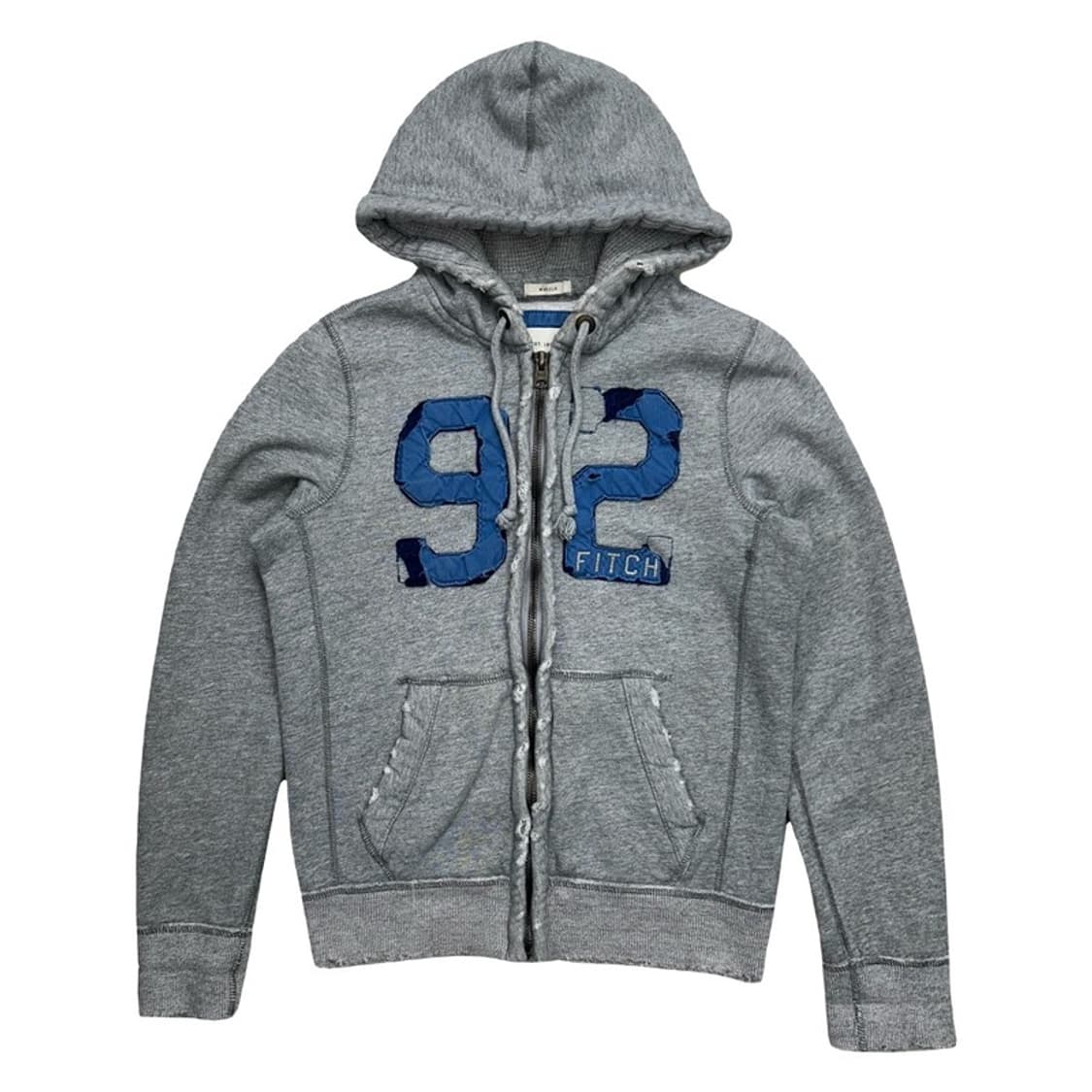 아베크롬비 센터 로고 빈티지 그레이 후드 S 상품이미지1