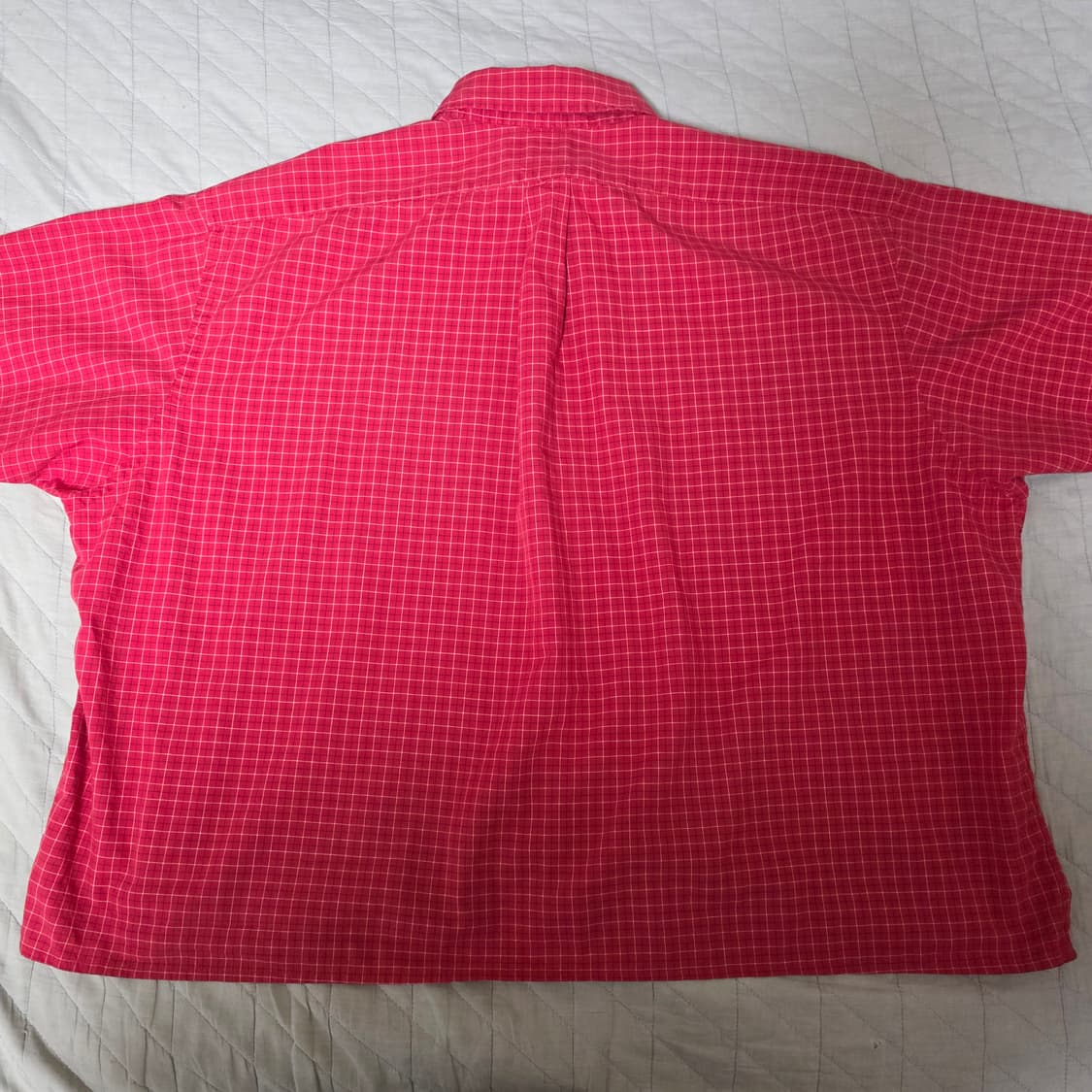 [2XL] 90s 빈티지 폴로 랄프로렌 블레이크 레드 체크 크롭 반팔셔츠 상품이미지3