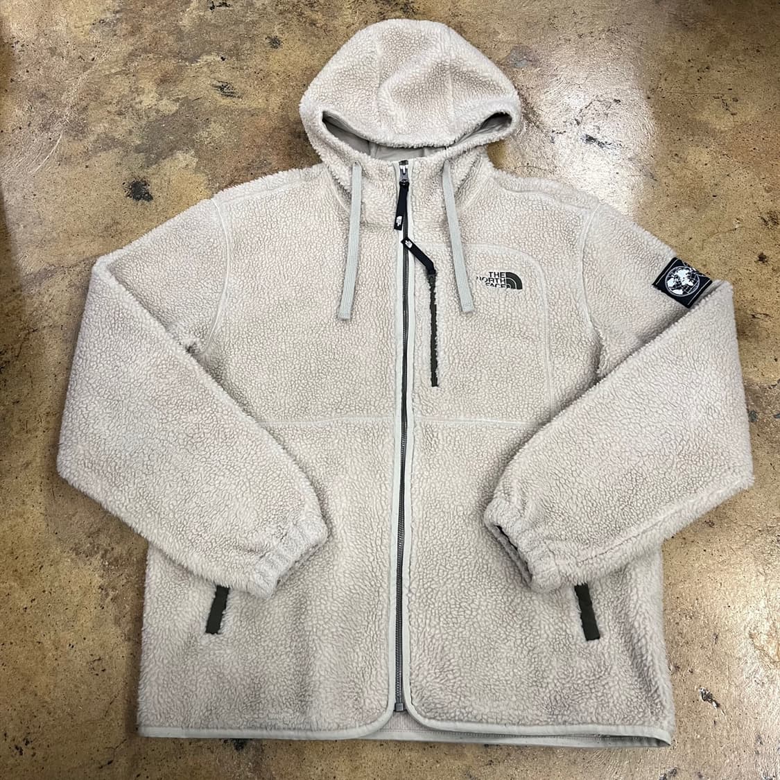 [정품/XL] 노스페이스 후리스 후드 집업 아이보리 b10 상품이미지2