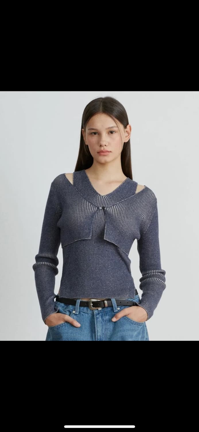 키뮤어 볼레로 니트 세트 상품이미지1