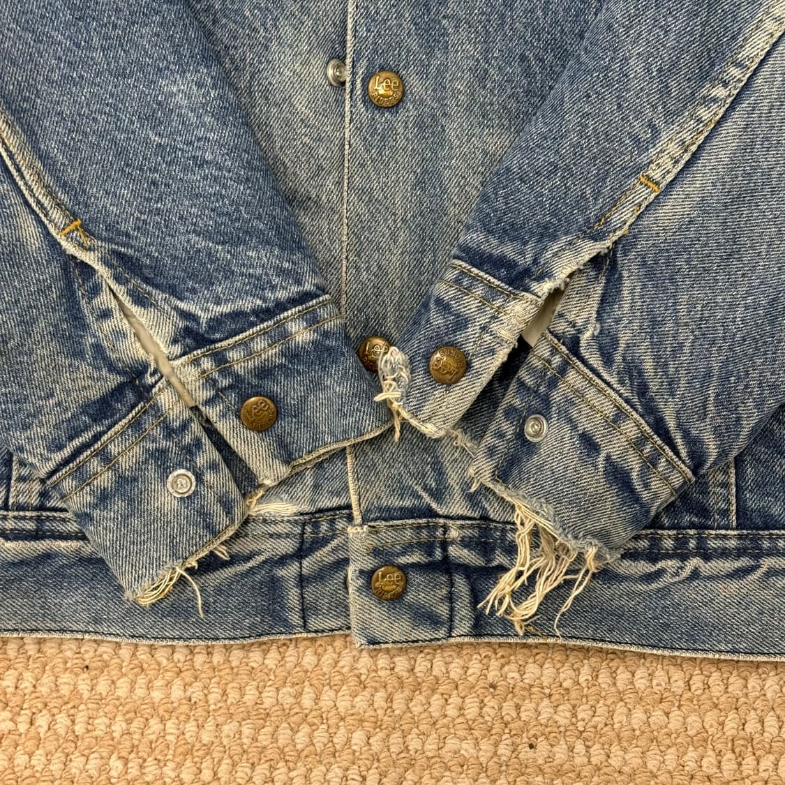 리 Lee 데님 쉐르파 자켓 80년대 USA 상품이미지4