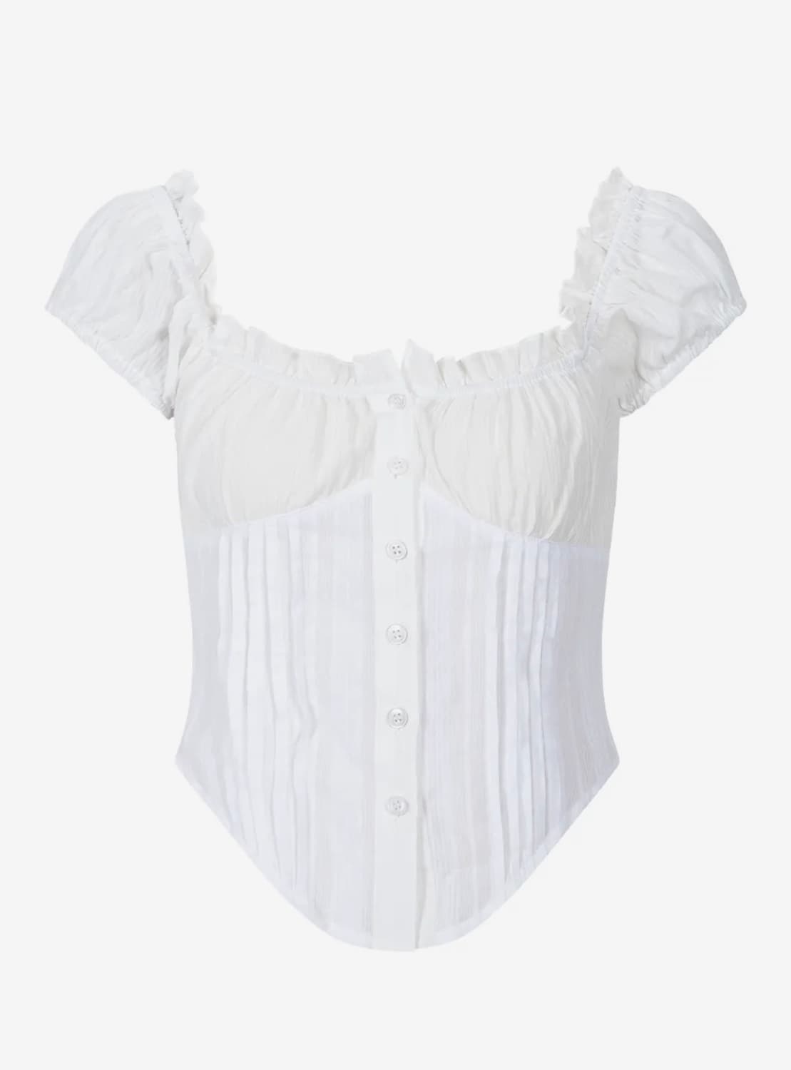 플리즈노팔로우 플노팔 Cindy Shirt Top (White) M 상품이미지2