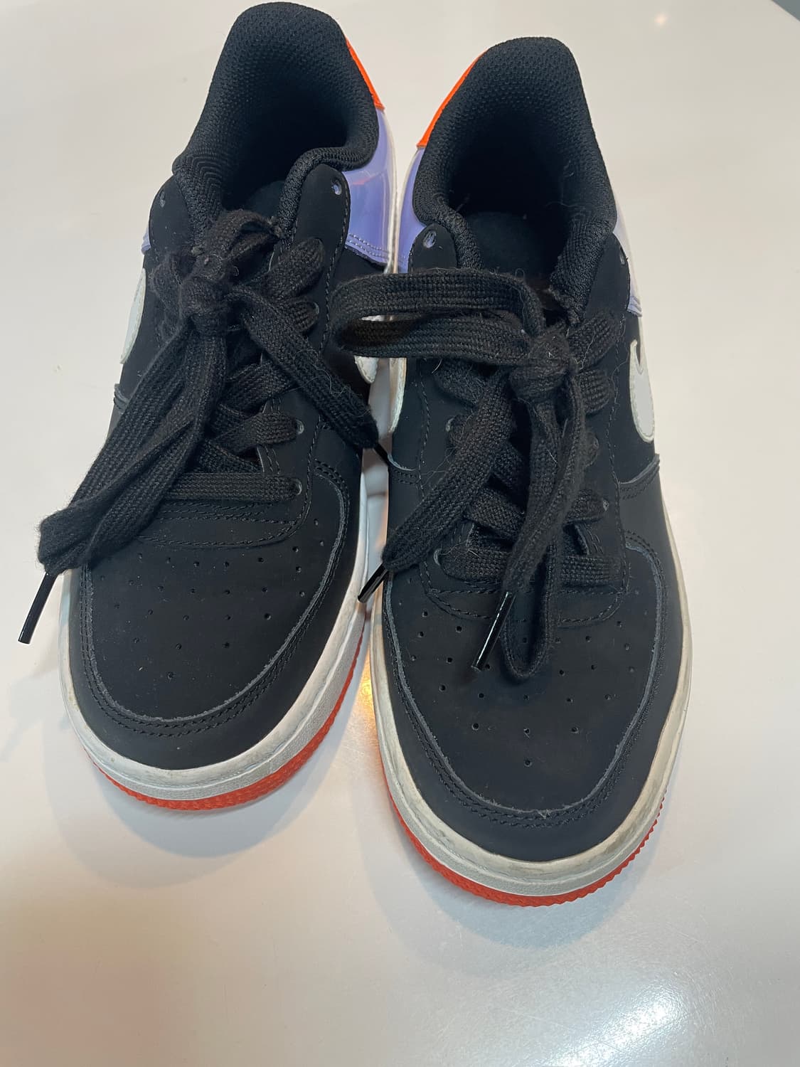 나이키 에어포스 1 블랙/퍼플/오렌지 225mm 상품이미지2