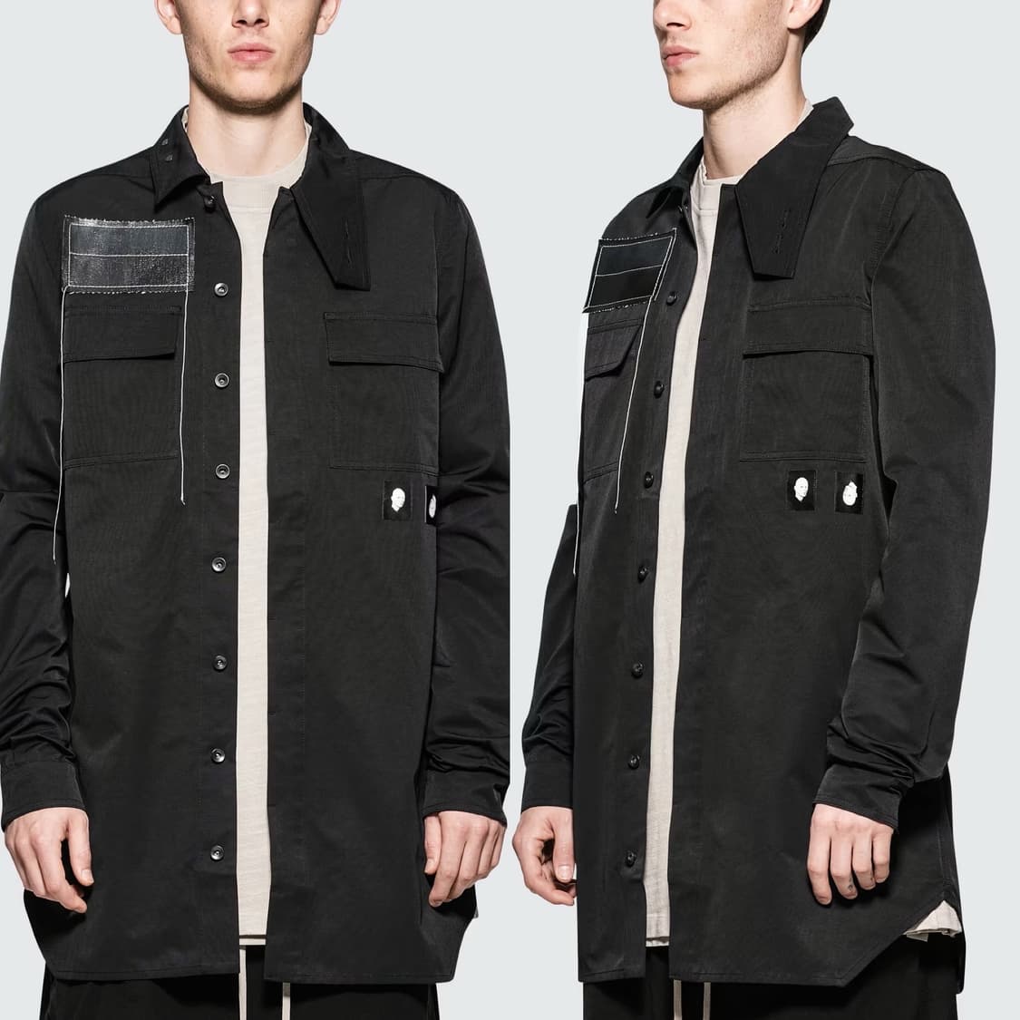 릭오웬스 18FW 다크쉐도우 패치 필드 셔츠 자켓 블랙 상품이미지1