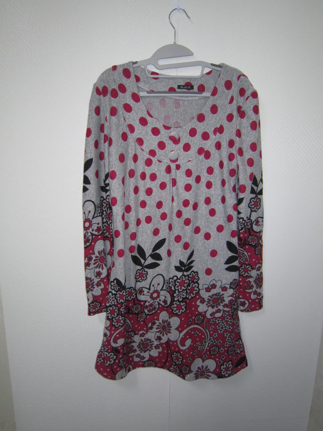vintage dot flower button dress 상품이미지6