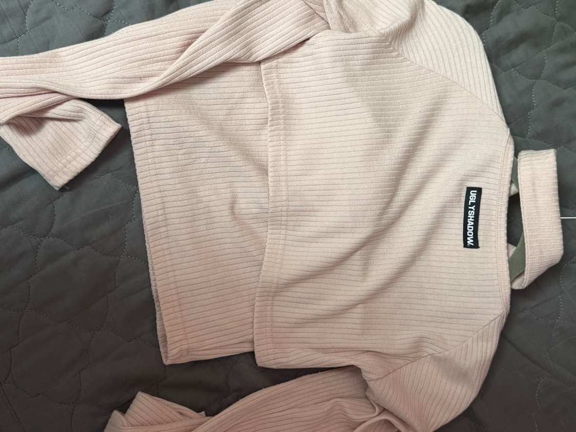 어글리쉐도우 홀터넥 나시 볼레로 세트 탑 핑크 상품이미지7