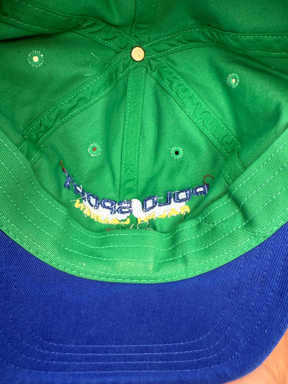 90s Polo Sport Ralph Lauren 빈티지 투톤 캡 상품이미지5