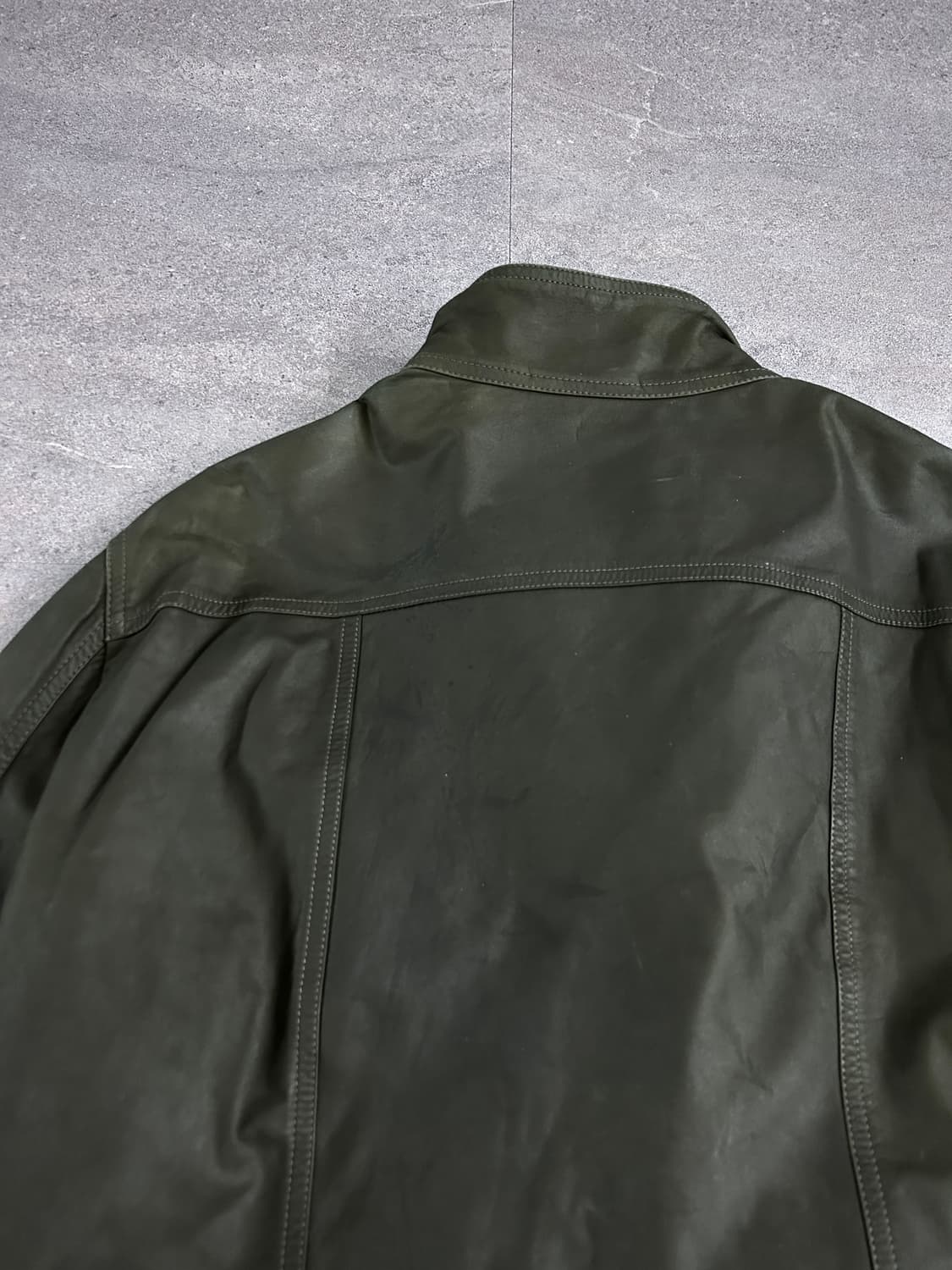 릭오웬스 몰리노 비대칭 레더 자켓 상품이미지7