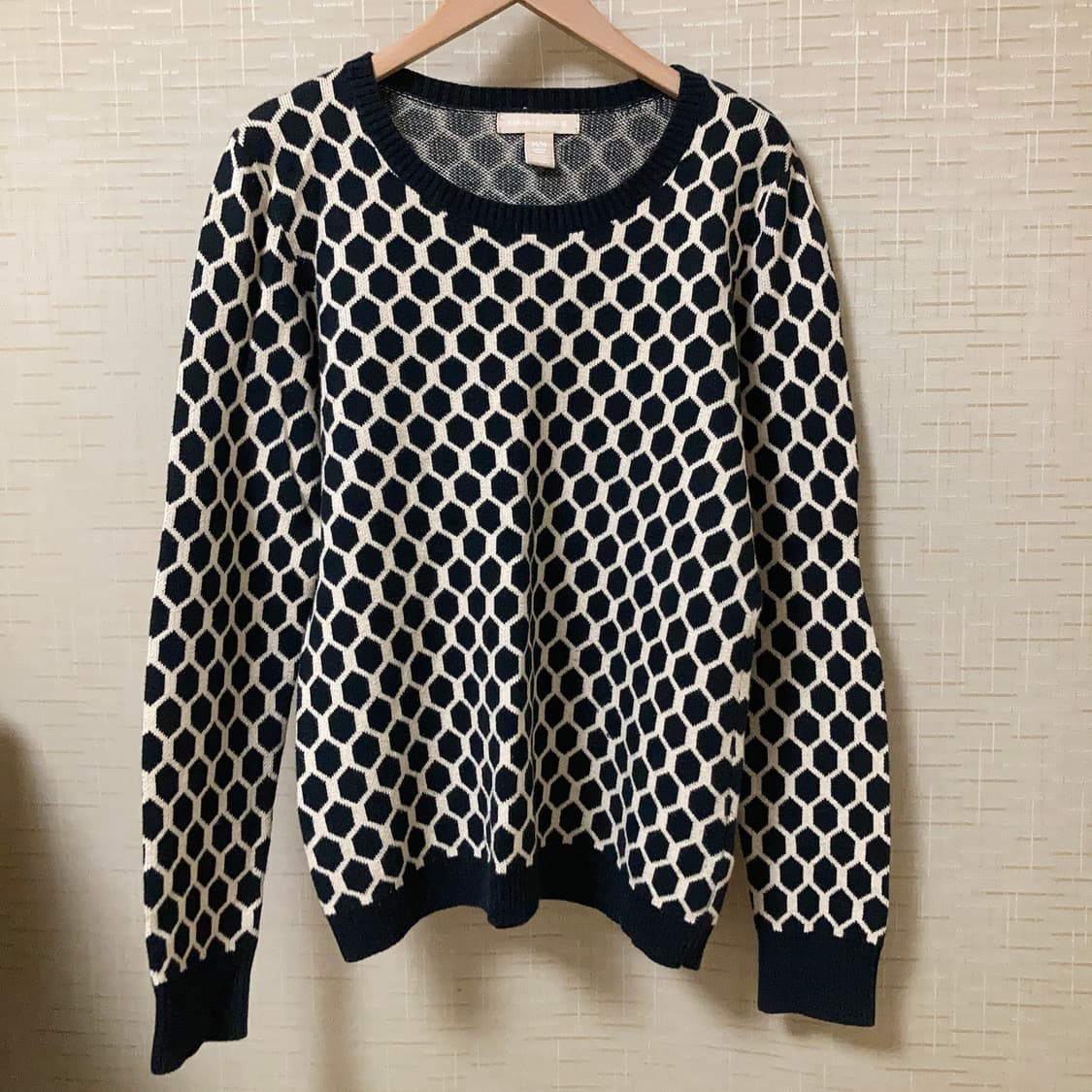 바나나 리퍼블릭 면+캐시미어 패턴 니트  상품이미지2