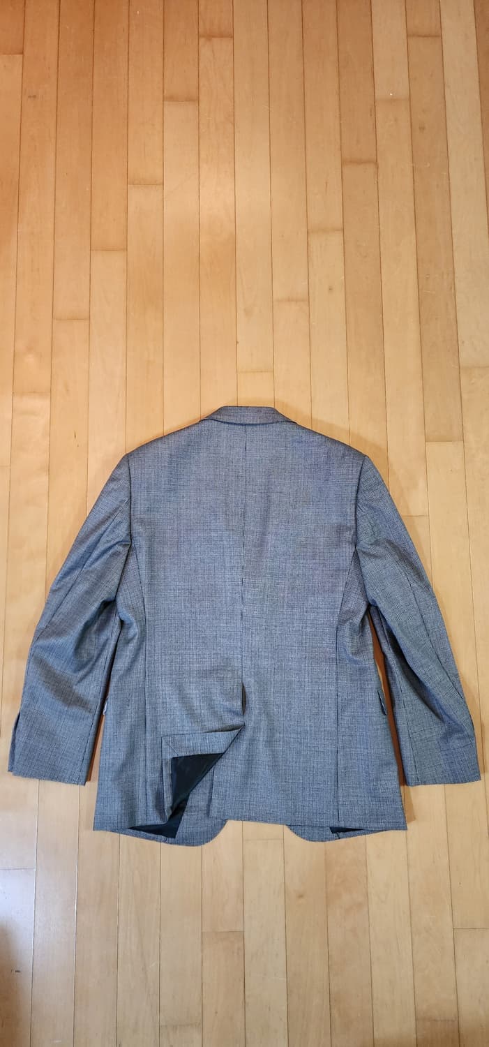 (간절기용)힐튼 그레이 잔체크 울자켓 L 상품이미지5