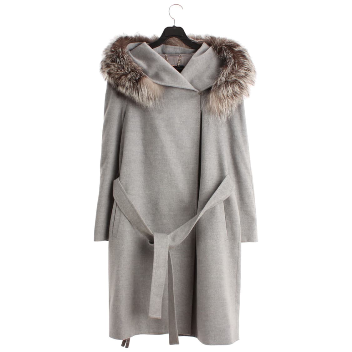 우먼S 고비 캐시미어 폭스퍼 로브 코트 상품이미지1