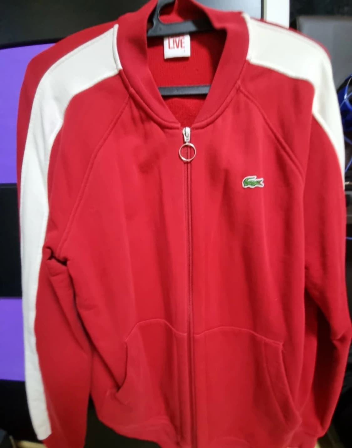 라코스테 라이브 레드 트랙탑 상품이미지1