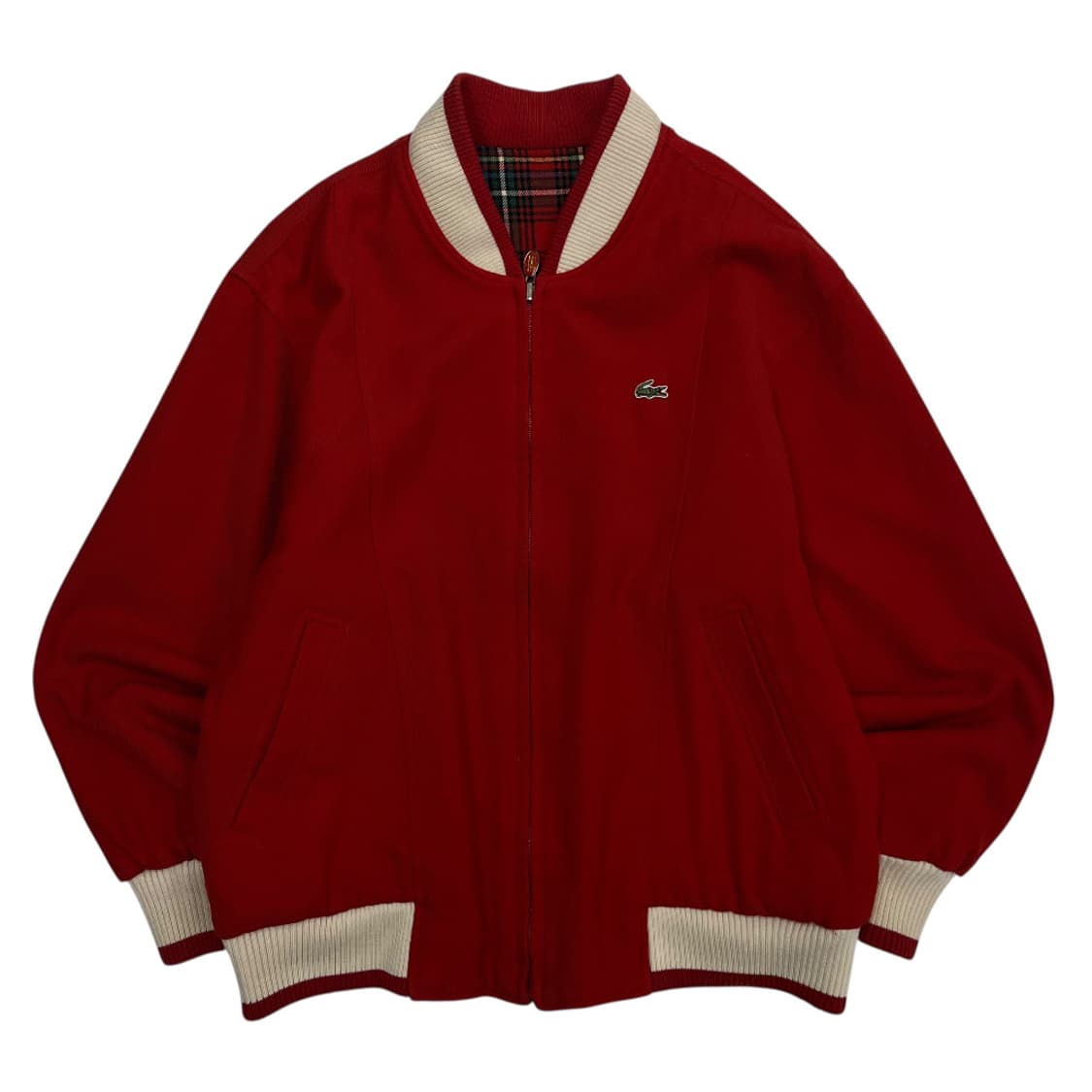 라코스테 미니로고 레드 타탄체크 자켓 상품이미지3