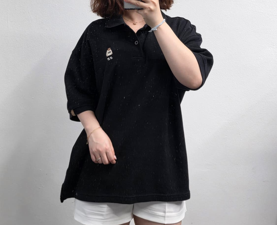 [프립]후아유 반팔 카라티 블랙 상품이미지2