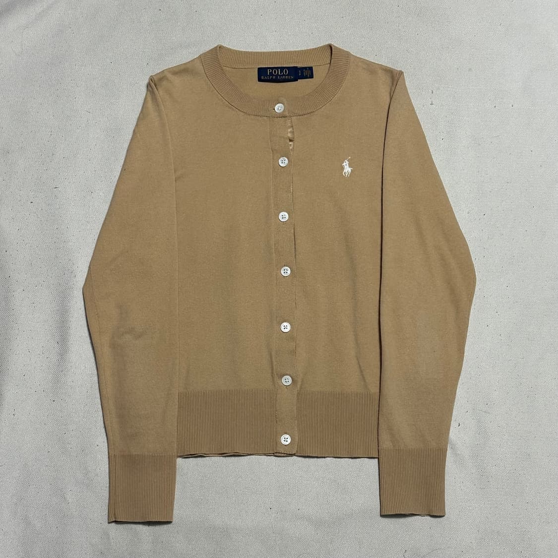 S 폴로랄프로렌 여성용 베이지 라운드넥 가디건 상품이미지2