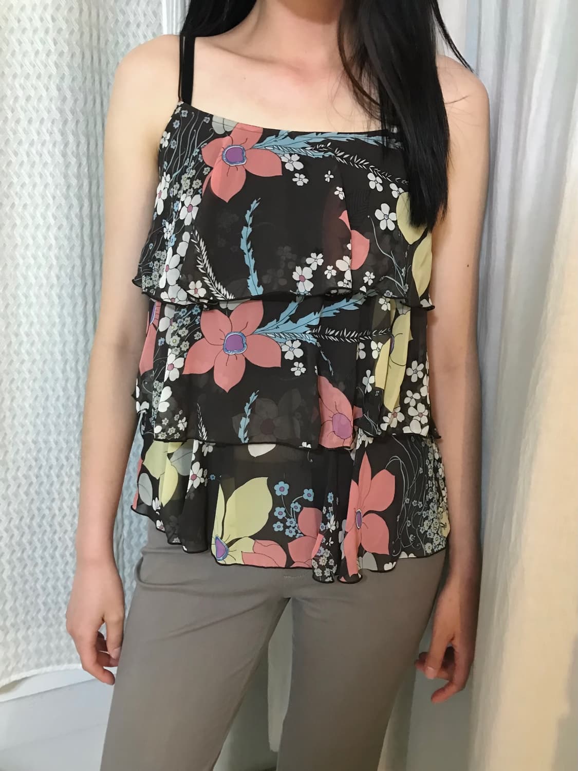 플라워 프릴 탑 상품이미지1