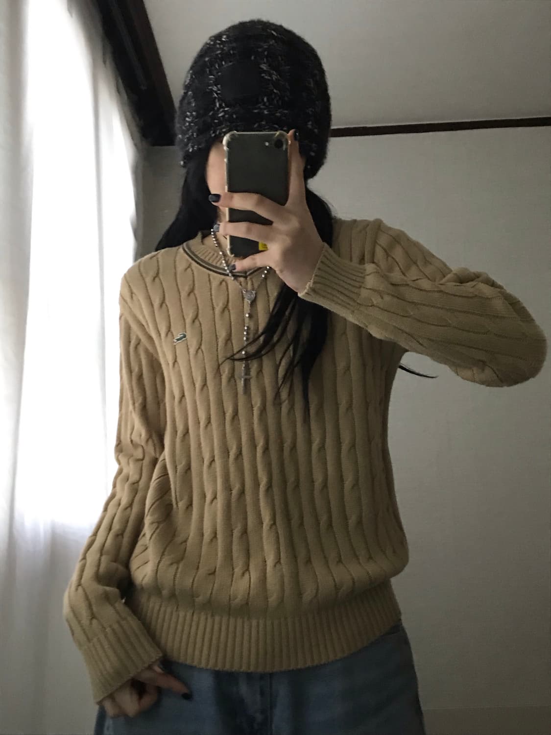 라코스테 베이지 케이블 니트 상품이미지4