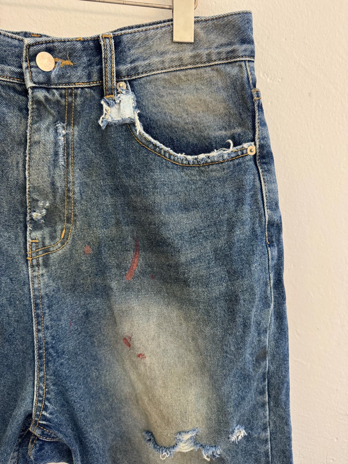 빈티지 커스텀 데님반바지 상품이미지3