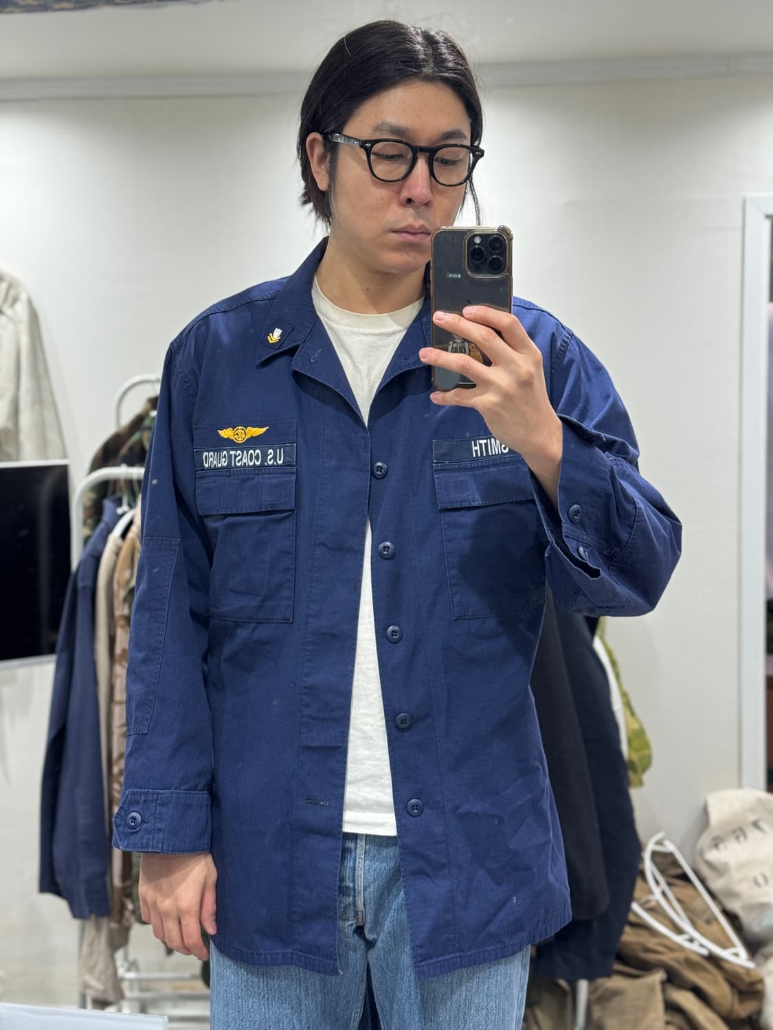 90s USCG (미국 해안 경비대) 립스탑 셔츠 (44) 상품이미지10