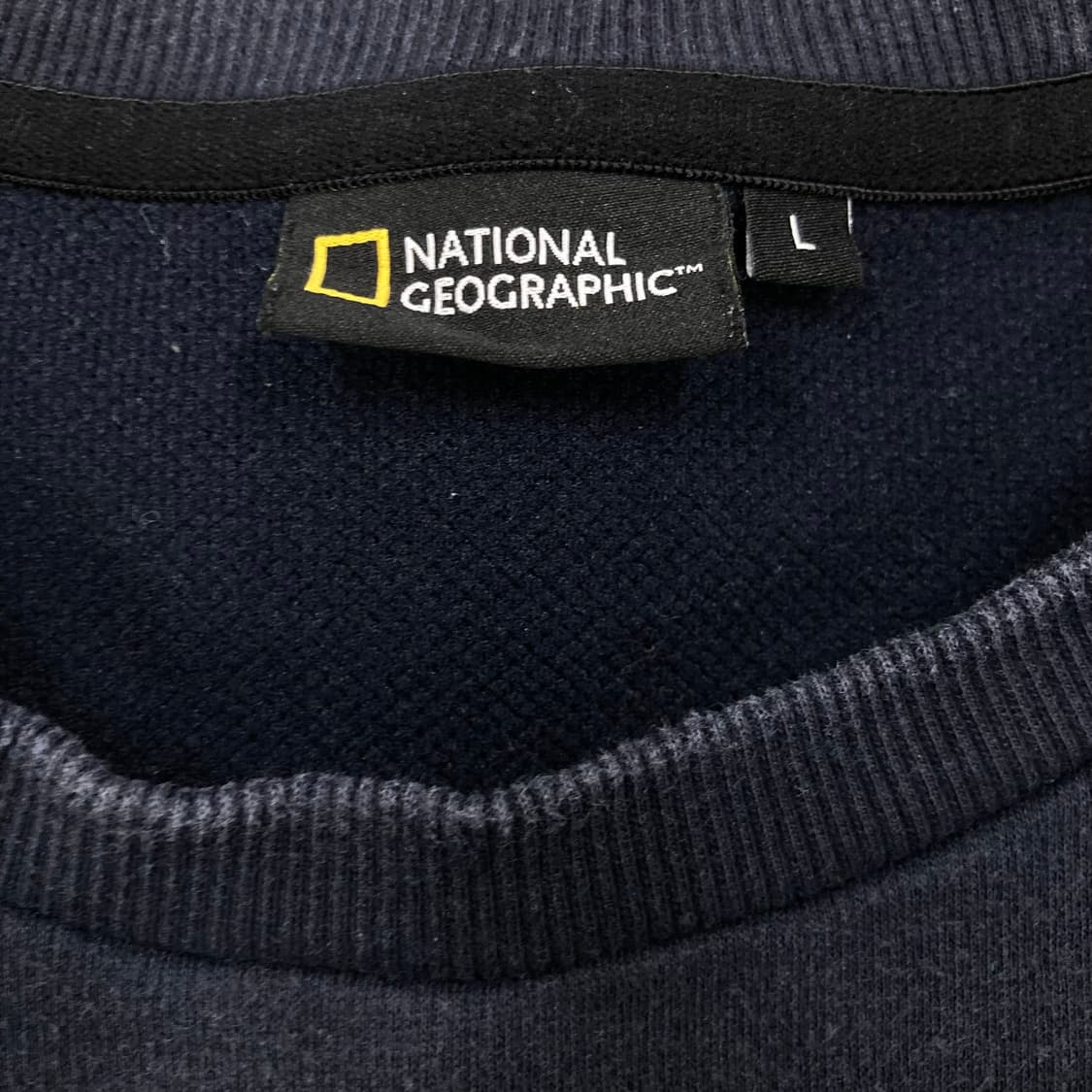 내셔널 지오그래픽 빅로고 와펜 네이비 맨투맨 상품이미지5