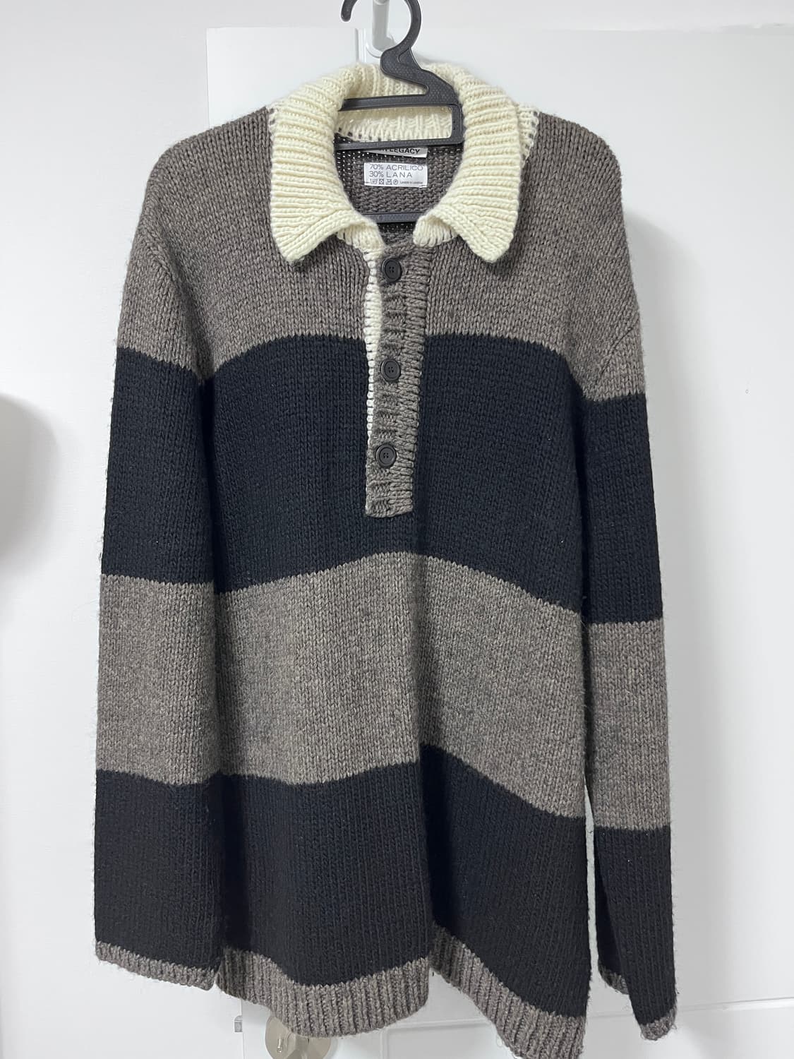 아워레가시 빅피케 스트라이프 럭비니트 싸게 팝니다! 상품이미지1