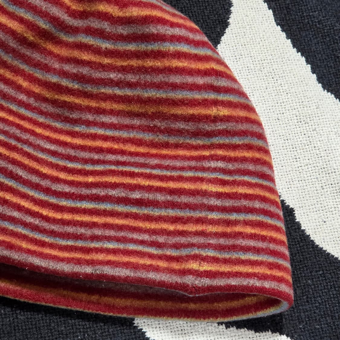 JPN 핑크 레드 스트라이프 울 벙거지 비니 상품이미지4