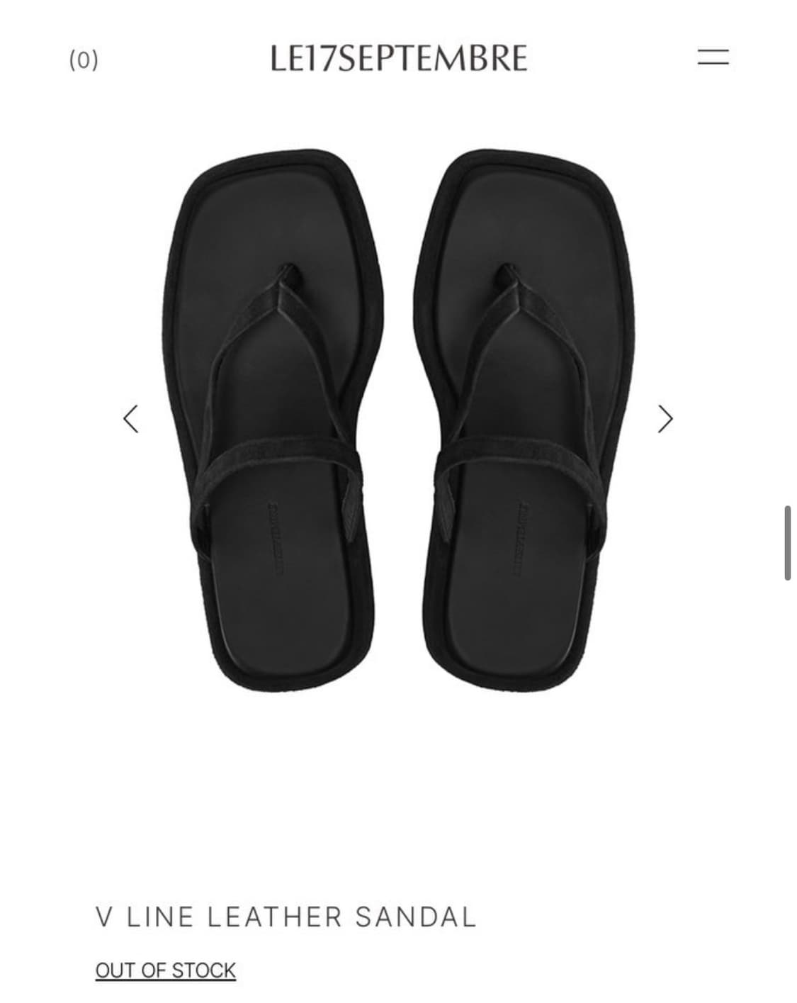 le17septembre V LINE LEATHER SANDAL 상품이미지1