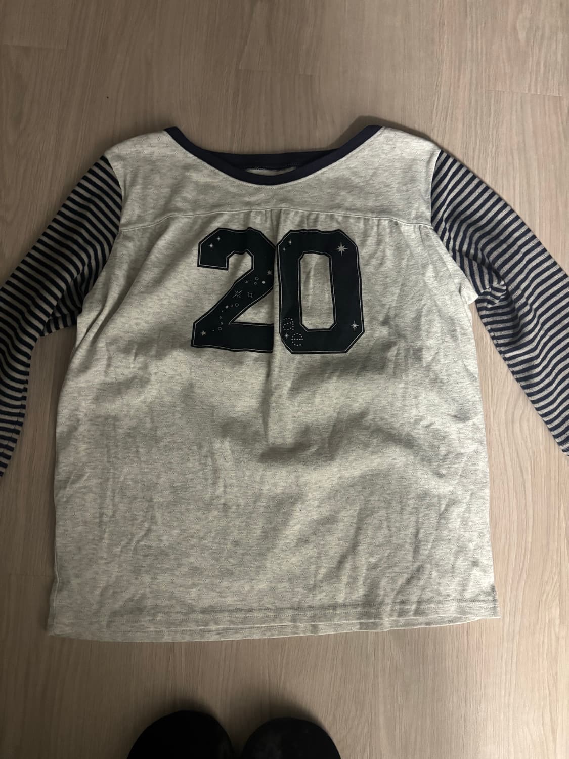 aeae 스트라이프 콤비 티 네이비 상품이미지1