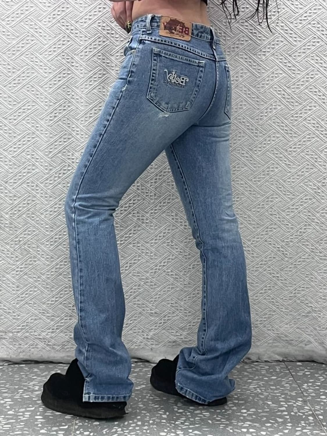 베티붑 빈티지 키치 자수 워싱 데님팬츠 27 C07470 상품이미지1