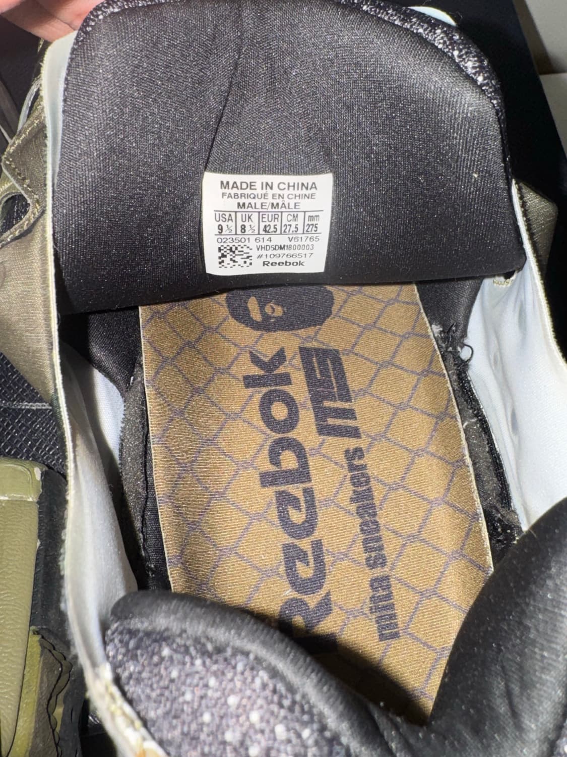 리복x베이프 퓨리 (275mm) 상품이미지5