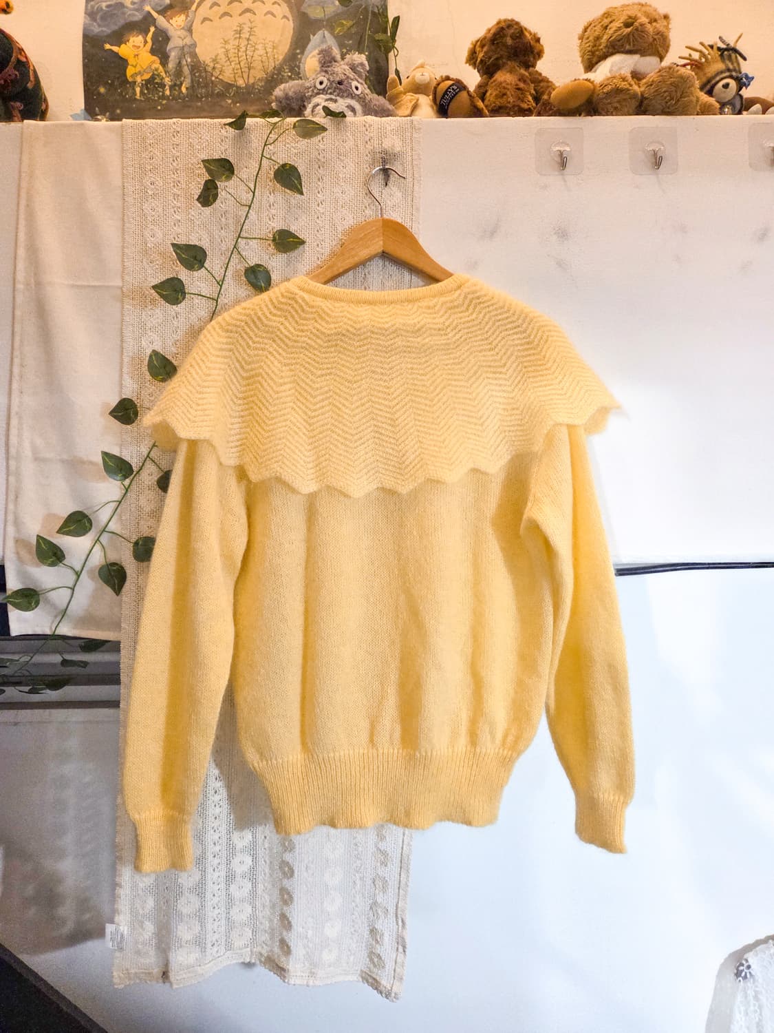 노랑 빅카라 가디건 상품이미지4