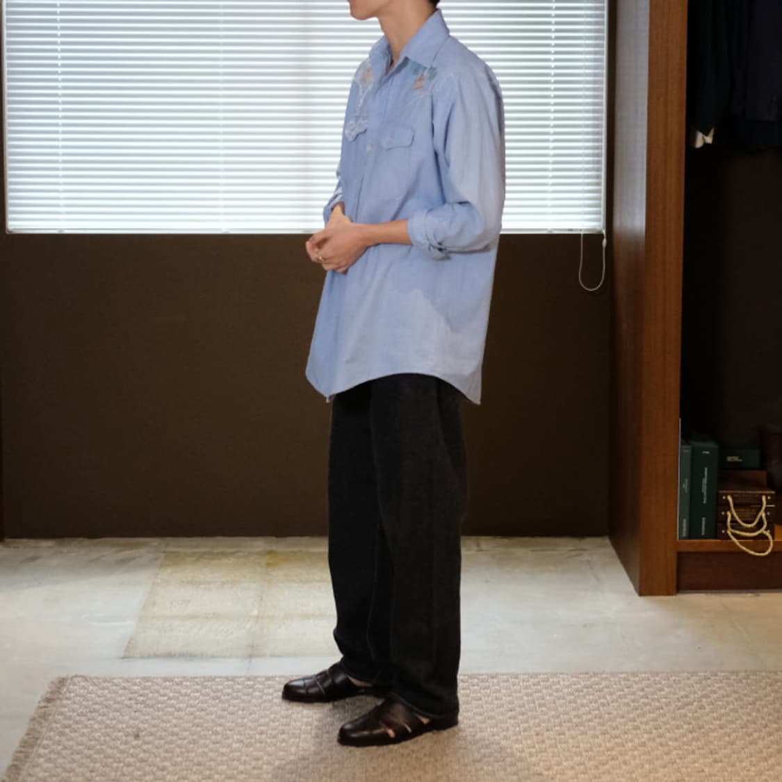 [3] 마티앤선즈 라이트온즈 웨스턴 샴브레이 프린트 셔츠 상품이미지6