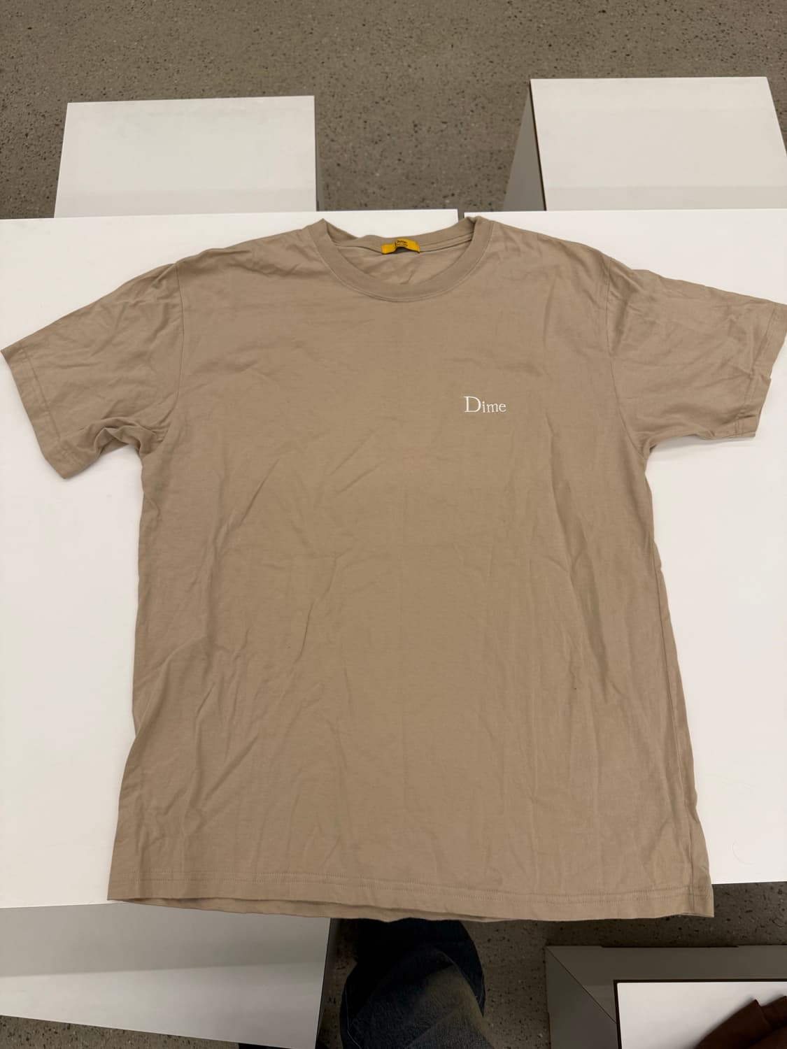 다임 스몰 로고 티셔츠 베이지 XL 상품이미지1
