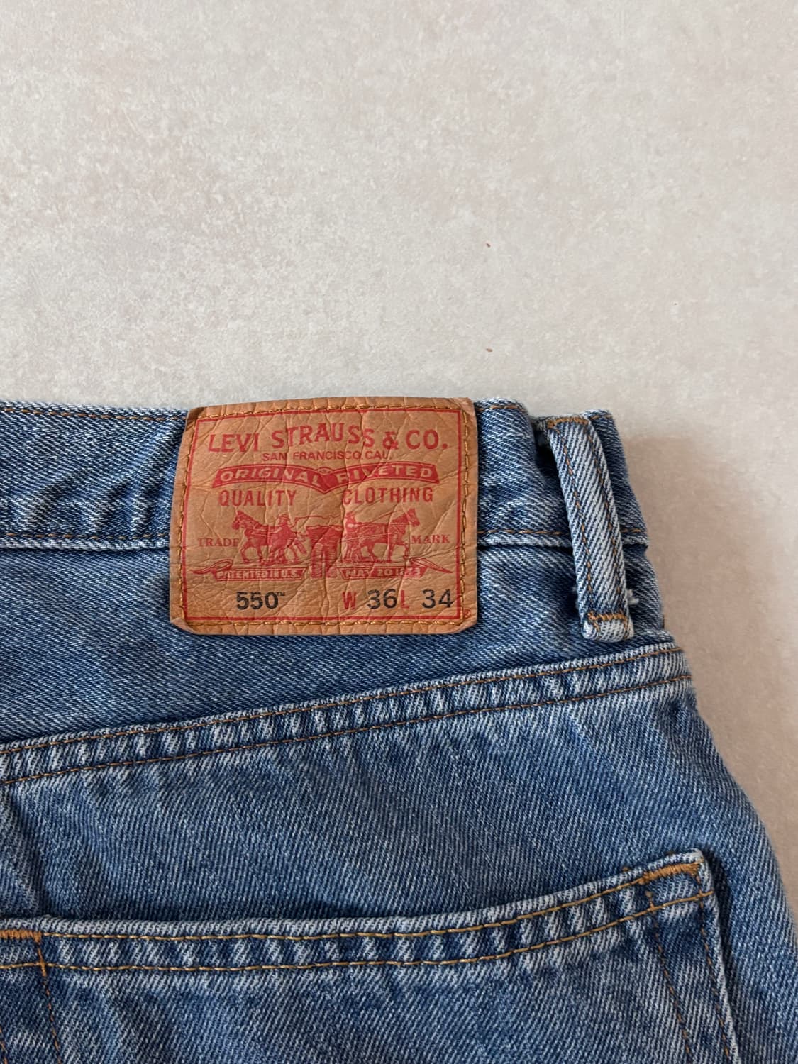 리바이스 550 데님팬츠 / 36×34 / Made in Lesotho  상품이미지9