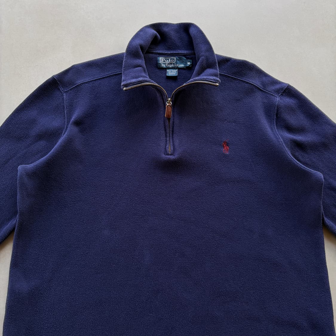 [M]폴로 랄프로렌 하프집업 반집업 코튼 니트 navy 상품이미지5