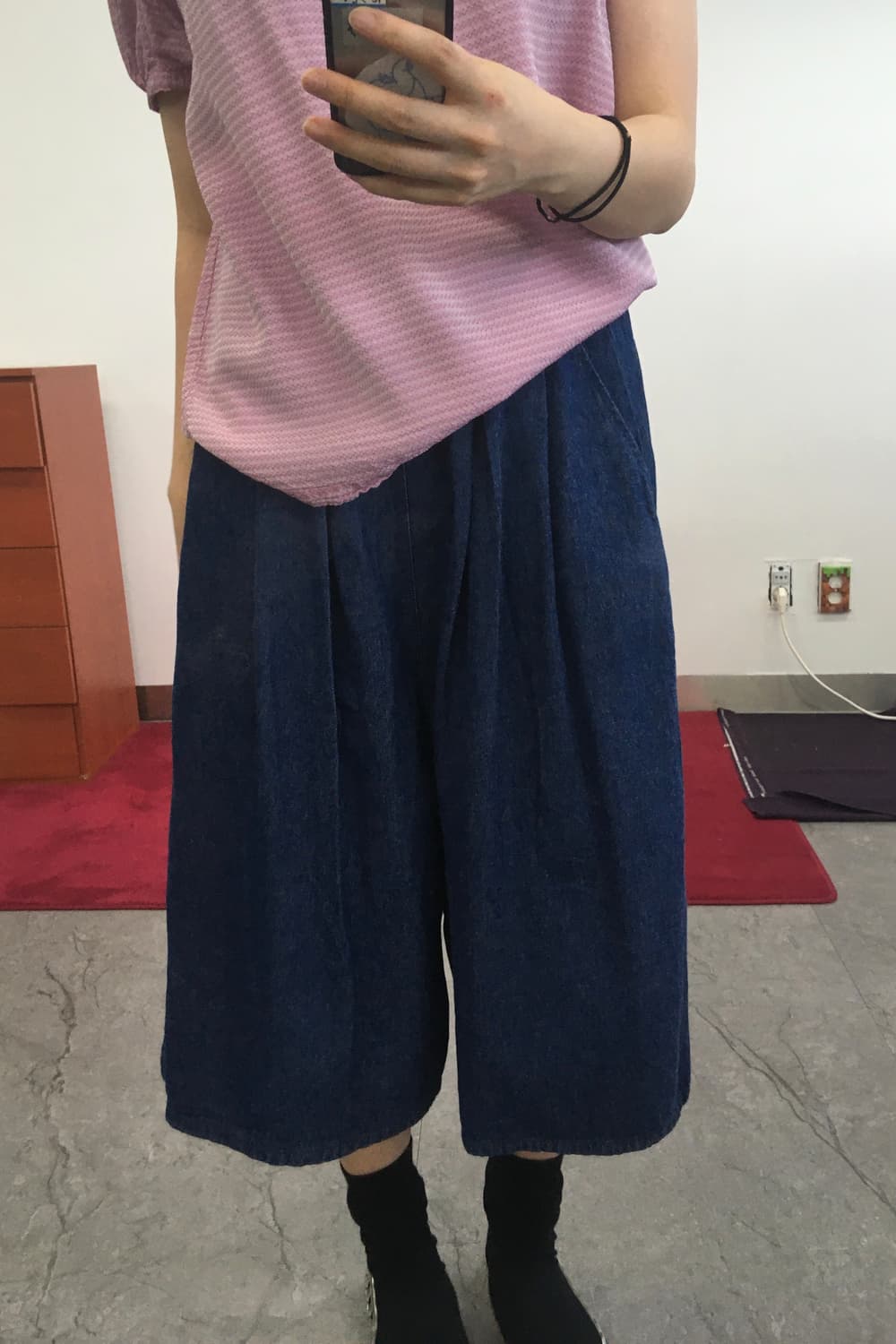 vintage denim capri pants 상품이미지2