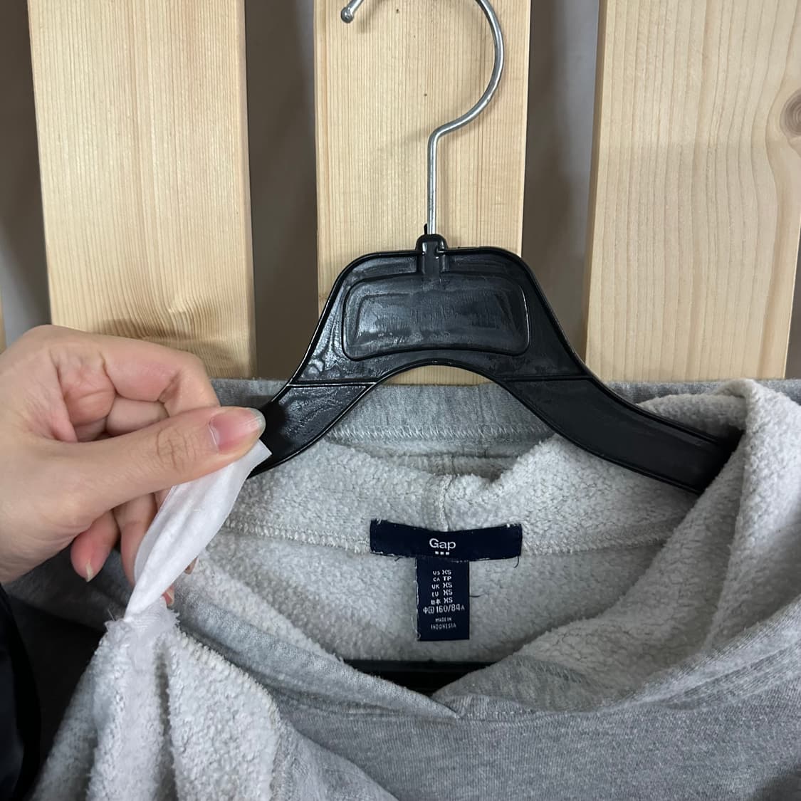 (XS) GAP 갭 그레이 후드티 상품이미지4